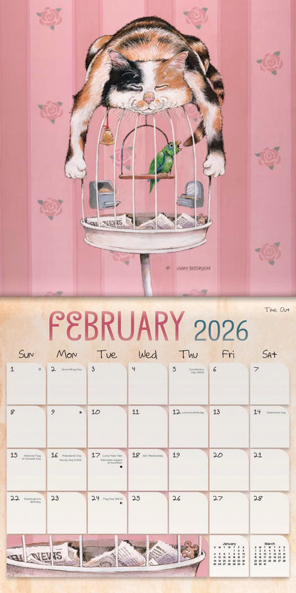 2026 Gary Patterson - Cats Mini Wall Calendar
