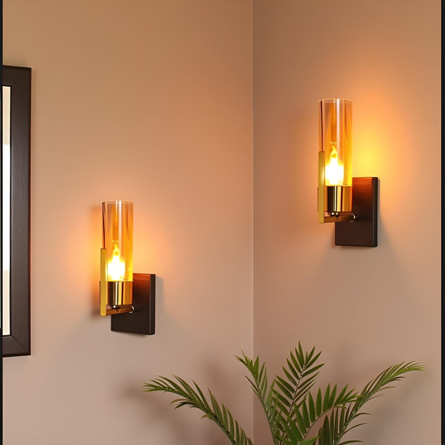 Wall Light Modern Design Gold Electroplating Iron Metal & Luster Glass  E27/E26 Bulb Included
