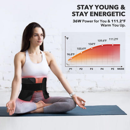 Red Light Therapy Belt with Timer and Remote Control, 660nm 850nm Infrared, 31.5" x 11.8" for Back and Full Body