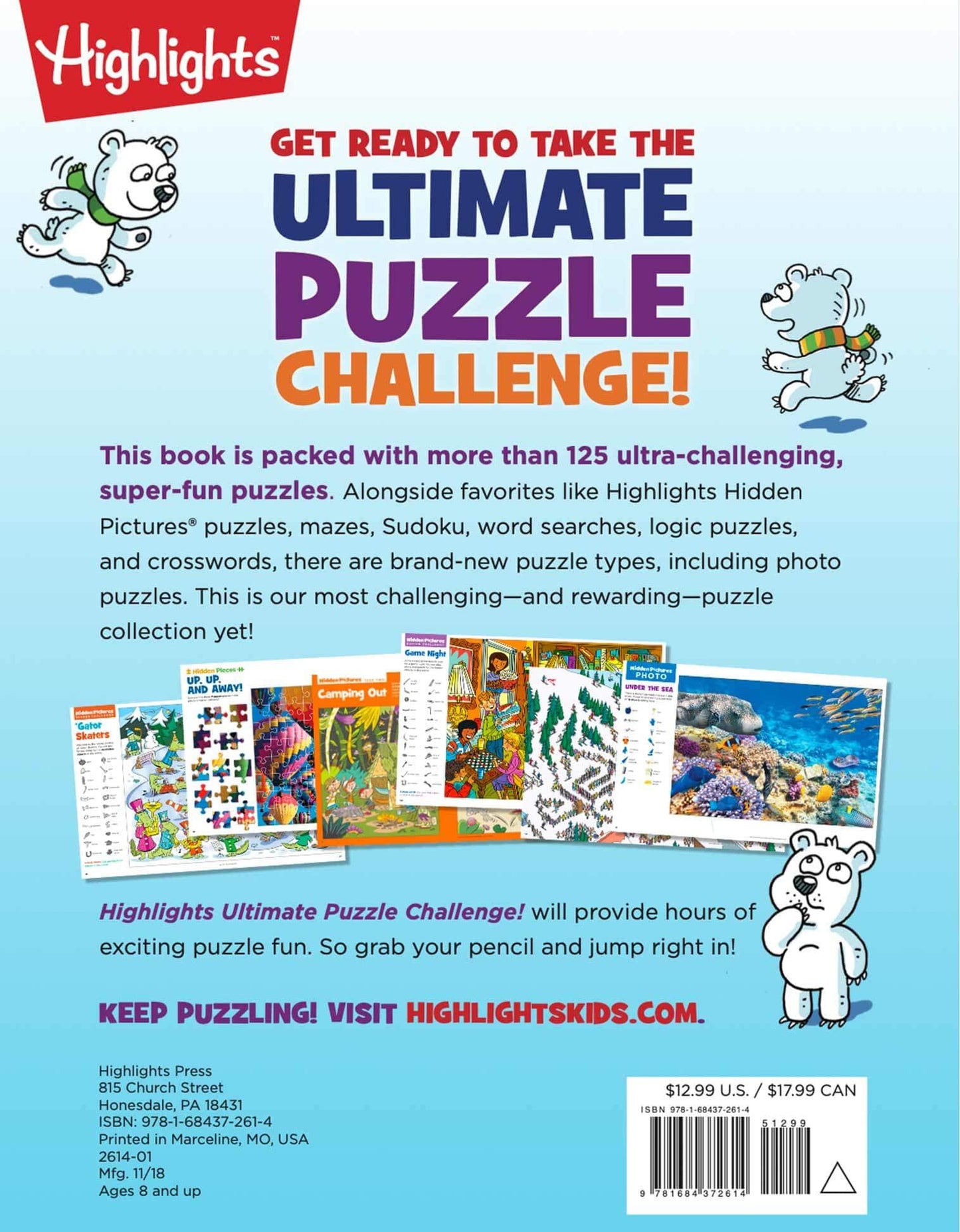 Ultimate Puzzle Challenge!: 125+ Brain Games for Kids, Mazes, Brain Teasers, Word Searches, Crossword Puzzles, Sudoku, Logic Puzzles and More, Kids Activity Book (Highlights Jumbo Books & Pads) 