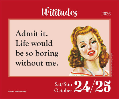 Wititudes 2026 Day-to-Day Calendar: Some Things Are Best Said with an Eye Roll 