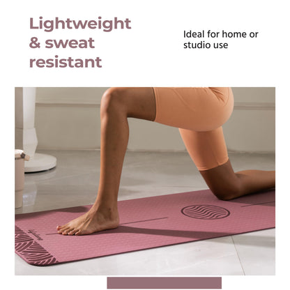 Yoga Mat for Men & Women | 6mm Thick TPE | Lightweight & Portable