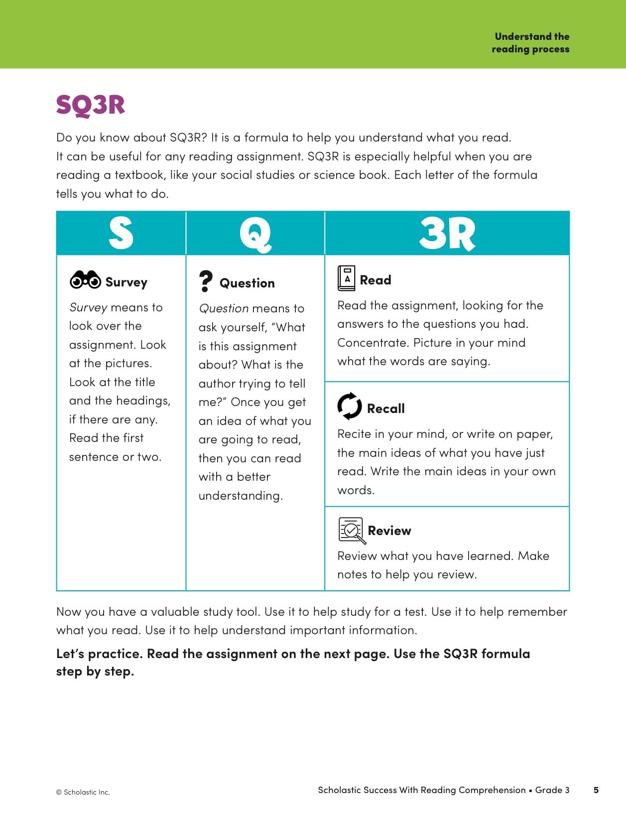 Scholastic Success with Reading Comprehension Grade 3 Workbook