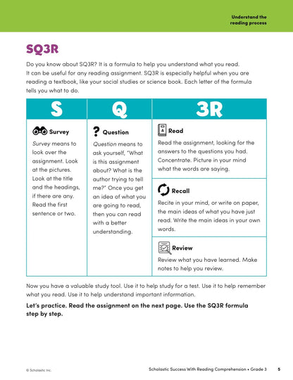 Scholastic Success with Reading Comprehension Grade 3 Workbook
