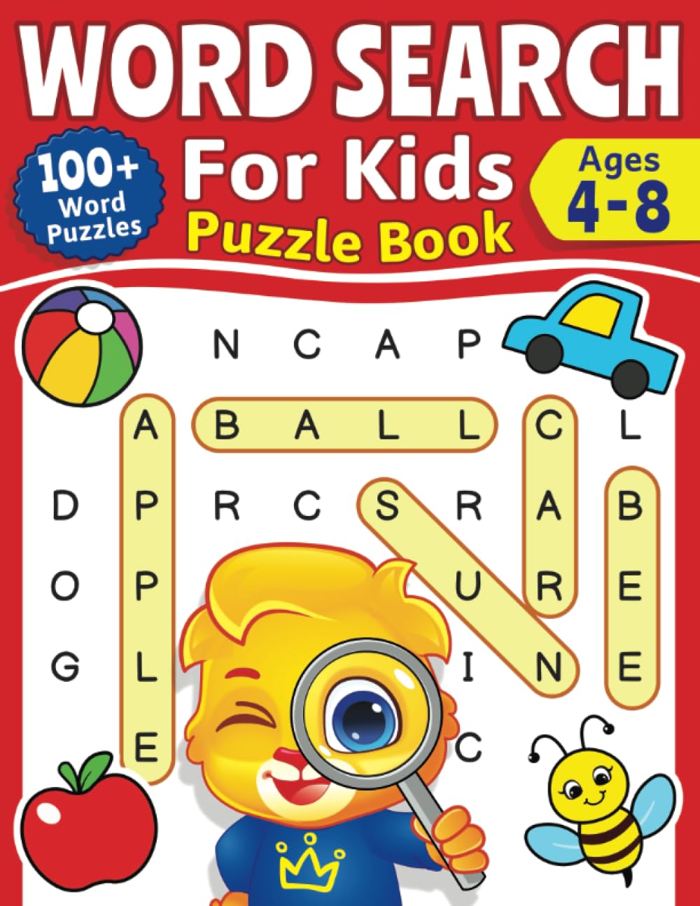 Word Search For Kids Puzzle Book: 100+ Word Puzzles | Fun Challenges For Children Ages 4-8 | Search and Find Words Activity Book With Multiple Levels Of Difficulty 