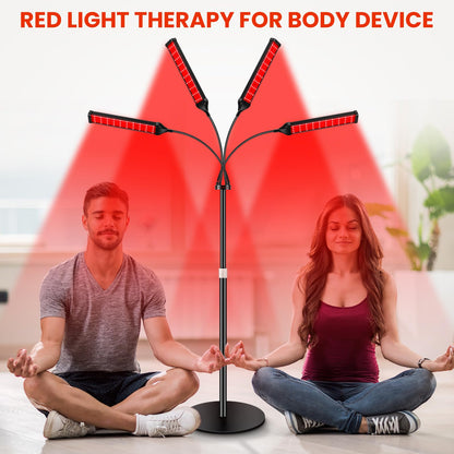 Red Light Therapy Lamp with Adjustable Stand, 160 LEDs, 660nm Red & 850nm Near Infrared, for Face and Body