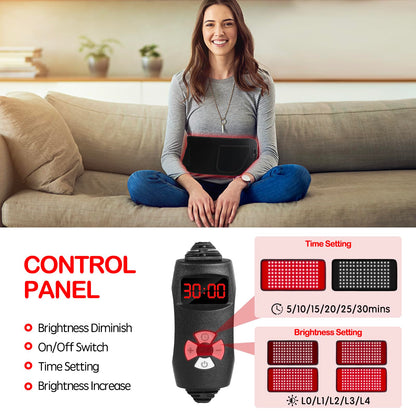 Red Light Therapy Wrap with Timer 660nm & 850nm for Body - Flexible & Hands-Free