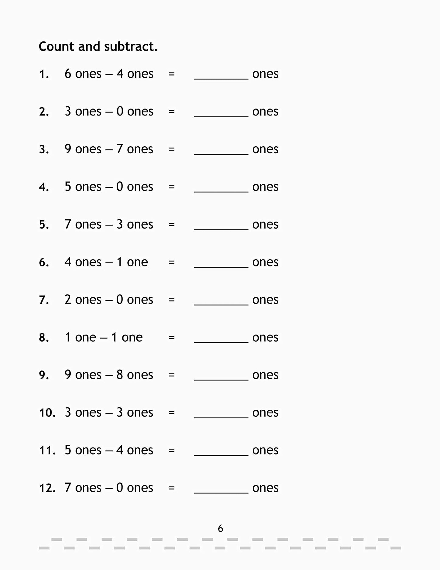 My Book Of Subtraction.