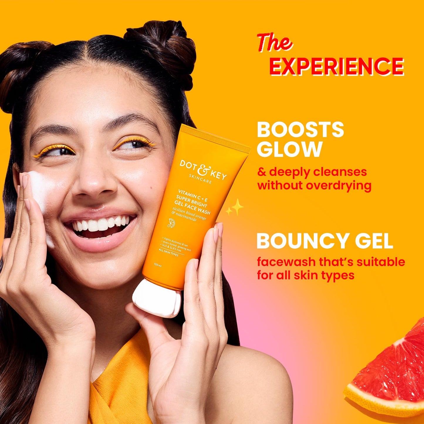 Vitamin C + E Super Bright Gel Face Wash for Glowing Skin