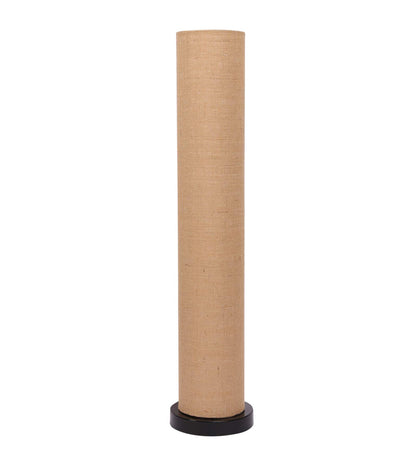 Jute Floor Lamp LED, Modern Iron Base, Beige Shade, Height 33 Inches