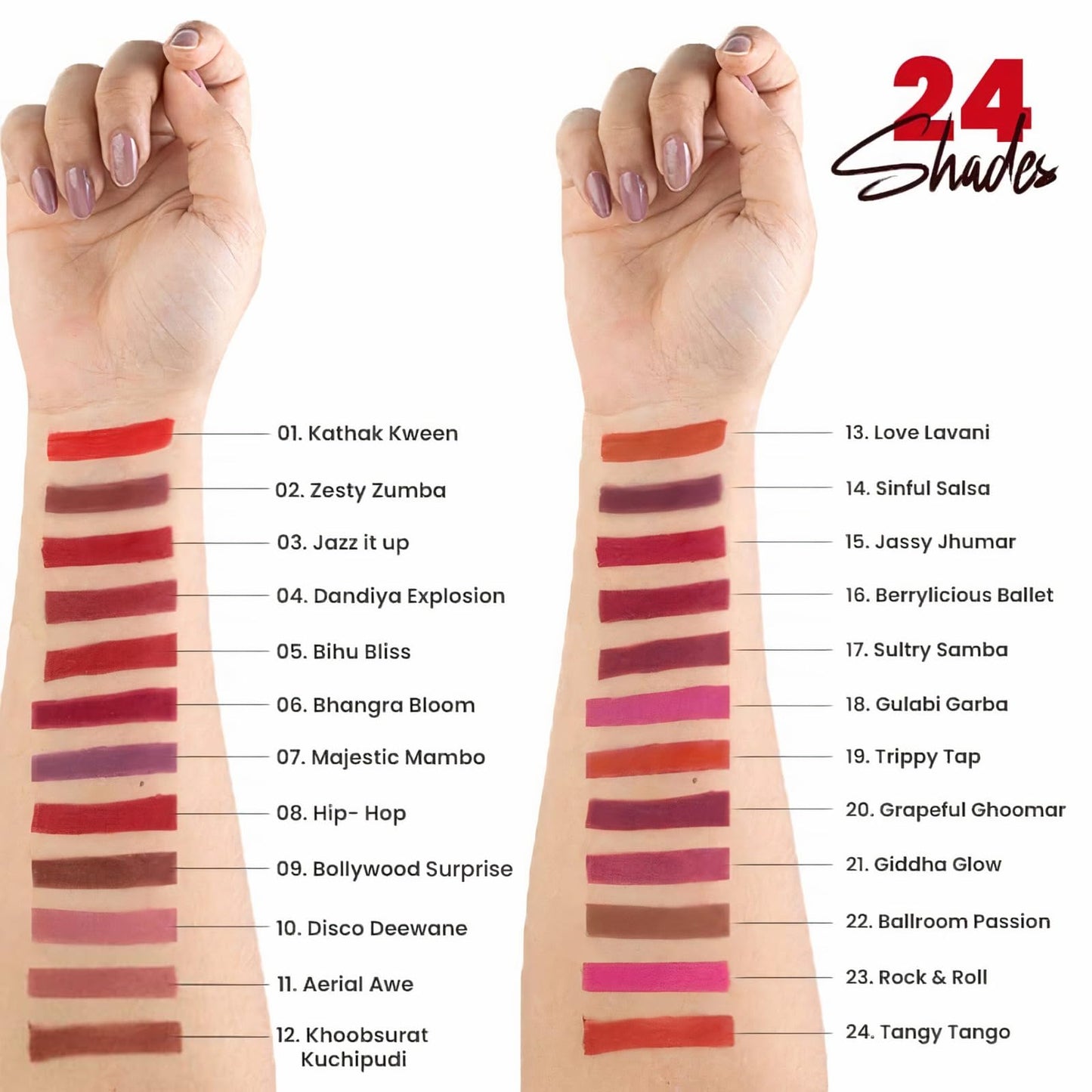 Creamy Matte Long Lasting Lipstick, 3.2g - Khoobsurat Kuchipudi