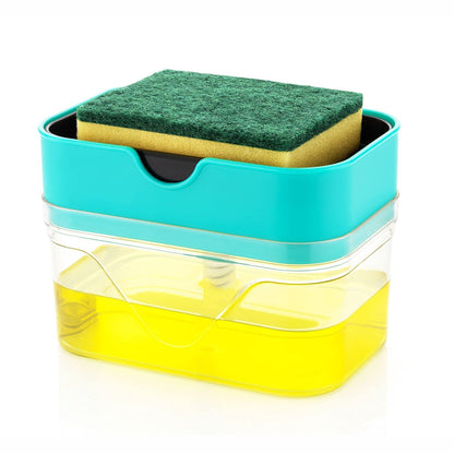 Soap Dispenser with Caddy - ABS Plastic - 12 x 12 x 9 cm - Multicolor
