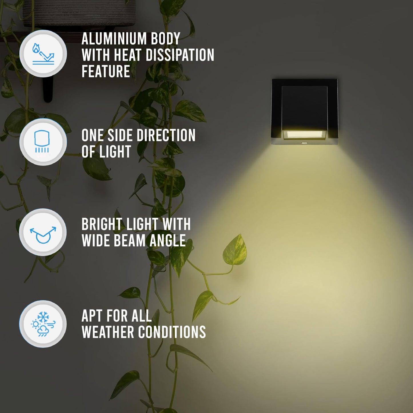 LED Wall Light Up Down Design Waterproof IP65 Black 5W for Outdoor & Indoor Use