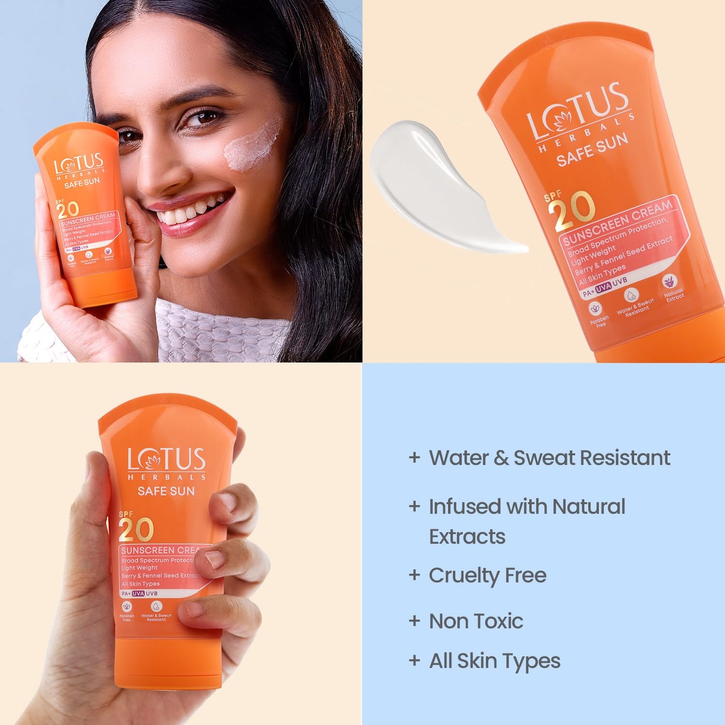 Daily Sunscreen SPF 20 - Sweat & Waterproof - Non-Greasy