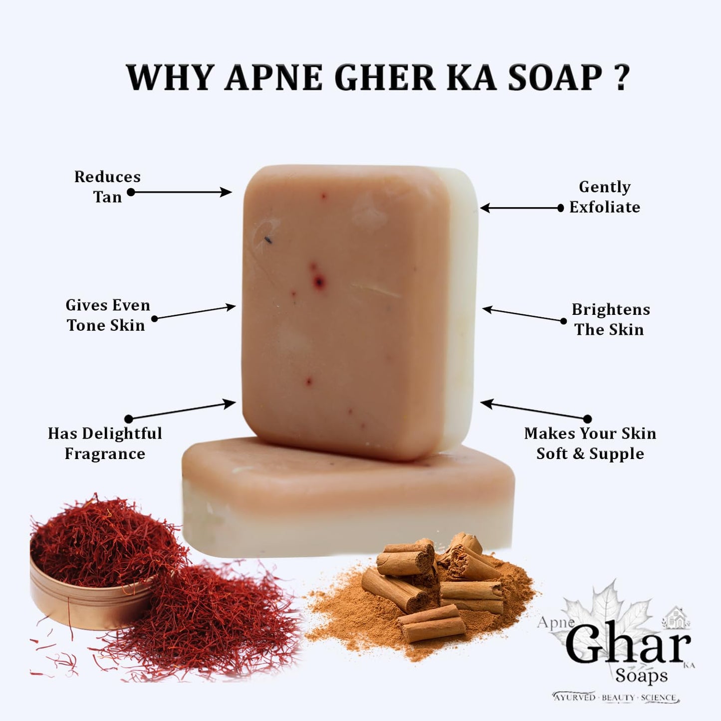 Sandalwood & Saffron Bath Soap | Paraben Free | 100g Pack