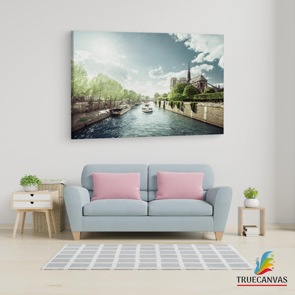 Canvas Painting with Wooden Frame - 12 x 18 Inch - Textured Art for Living Room, Bedroom, Office