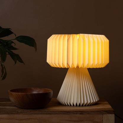 Table Lamp Origami Design Laminated Paper 32 cm Tall Dust and Water Resistant