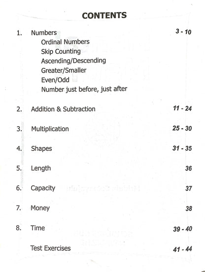 Scholars Hub Mental Maths Workbook -Vol 1, Vol 2 ( Set Of 2 Books) (For Ages 6-8) | Maths Book For Class 1,2 | 88 Pages