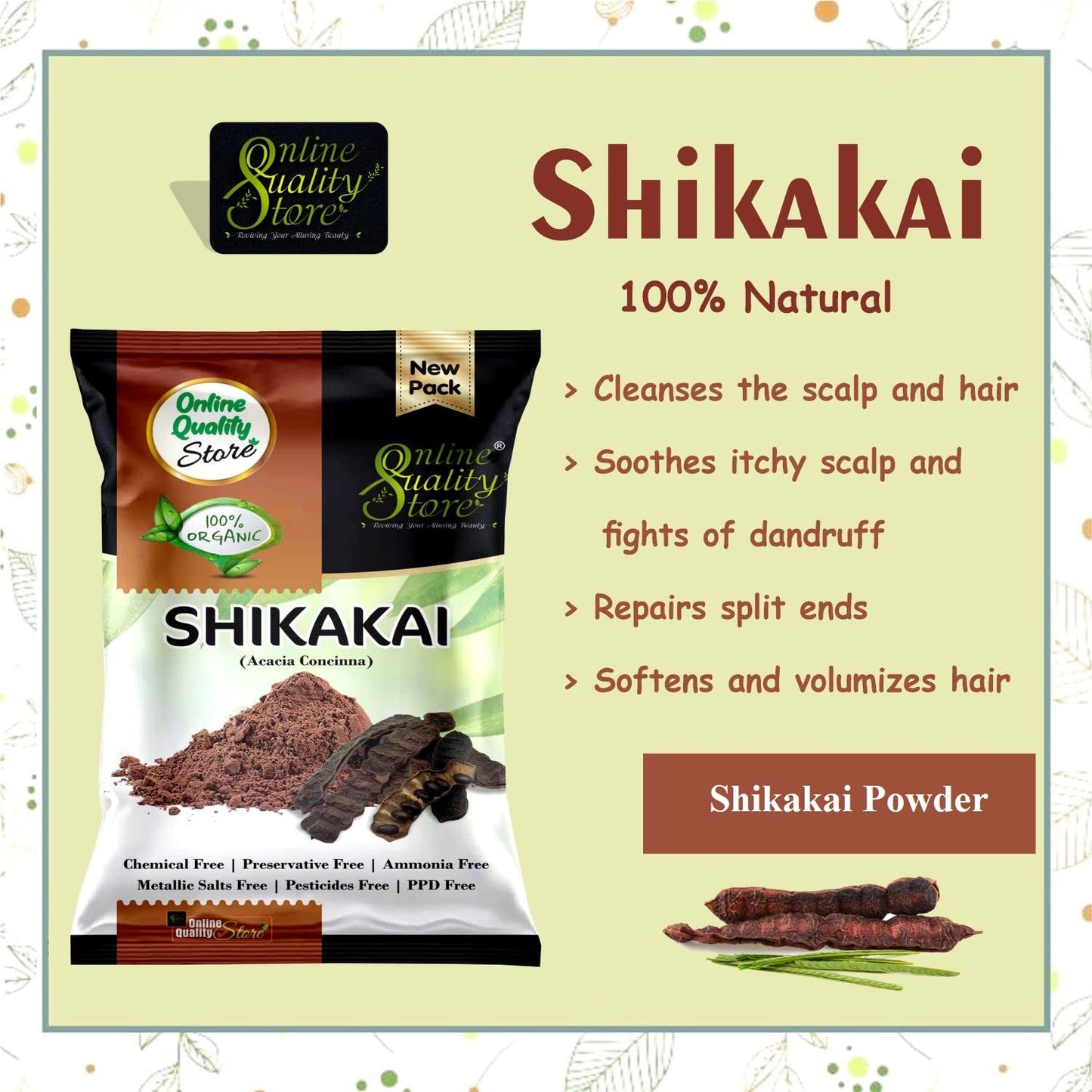 Herbal Hair Pack Powder Combo - Amla, Reetha, Shikakai & Bhringraj