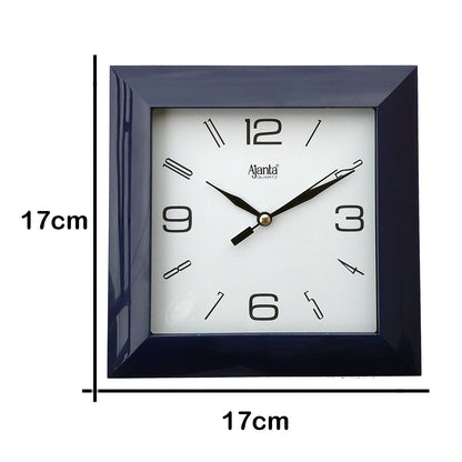 Ajanta Analog Wall Clock - Black Plastic Frame, 172mm x 172mm x 35mm