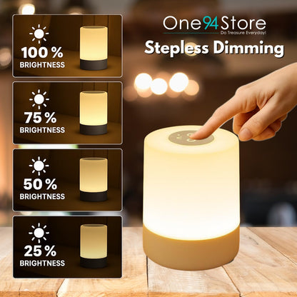 Touch Control LED Table Lamp - USB Rechargeable - White - Modern Design