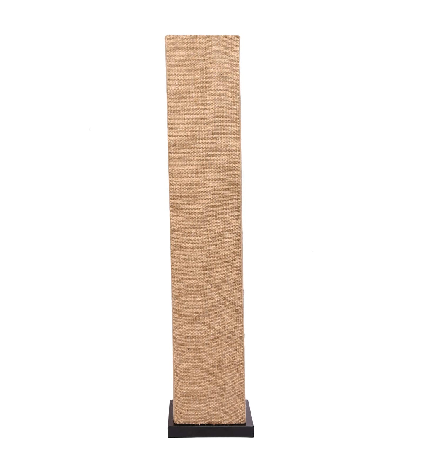Modern Jute Floor Lamp with Black Iron Base - 33 Inch - Beige Shade