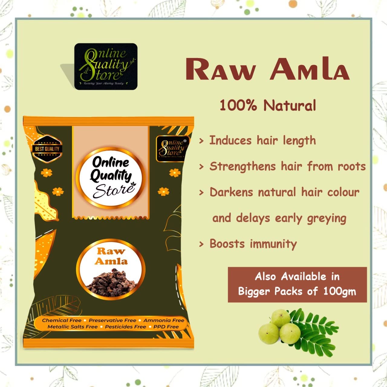 Natural Amla Reetha Shikakai Herbal Hair Pack - 600g