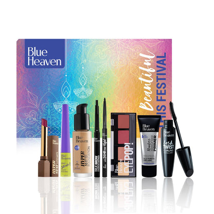 Festive Makeup Kit for Women, Medium Tone, 8 Pack, 32.1g+45.5ml