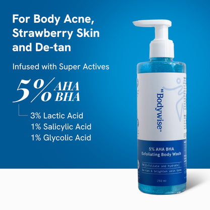 Exfoliating Body Wash with AHA & BHA - 250ml - Non-Drying