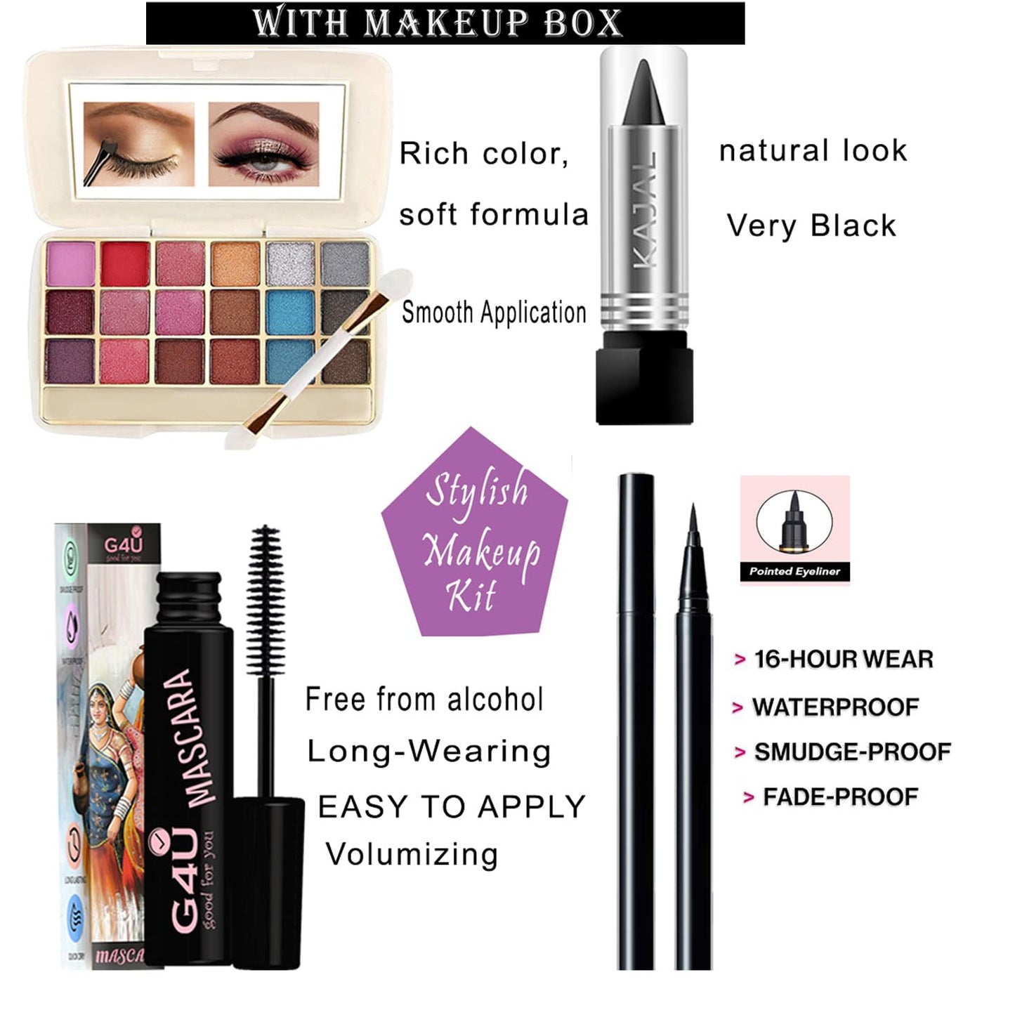 All In One Makeup Kit Set with Box for Women - G4U