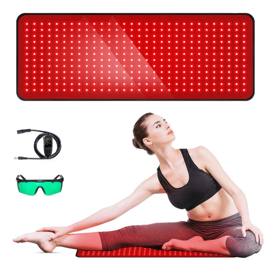 Red Light Therapy Belt with Timer and Remote Control, 660nm 850nm Infrared, 31.5" x 11.8" for Back and Full Body