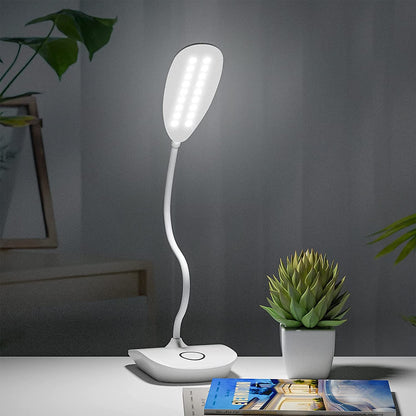 Rechargeable LED Desk Lamp with Touch Control and Adjustable Brightness - 8W, 2000mAh Battery, Gooseneck Design
