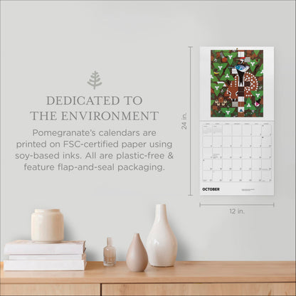 Wall Calendar 2026, Charley Harper Art, 12 Months, Large Grid Design Featuring 12 Artworks