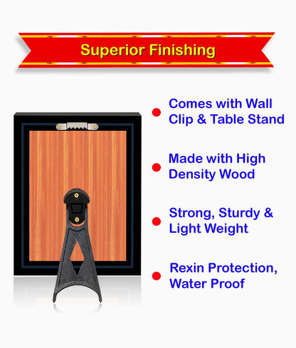 Wall Painting Framed Rectangular Matte Gold Wood 10 x 12 Inch