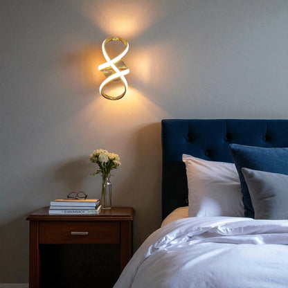 LED Wall Light with 3 Adjustable Colors, Gold Finish, 12 cm & 19 cm, Modern Design