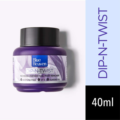 Dip & Twist Nail Polish Remover 40ml | Vitamin E & Almond Oil