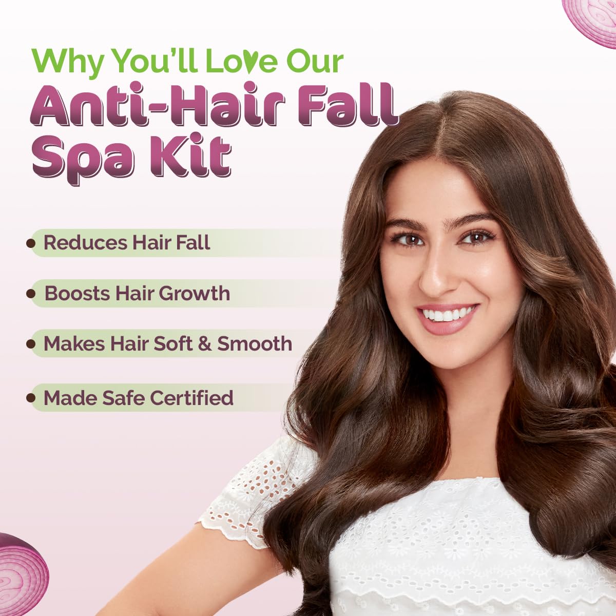 Onion Anti Hair Fall Spa Set: Shampoo, Conditioner, Oil