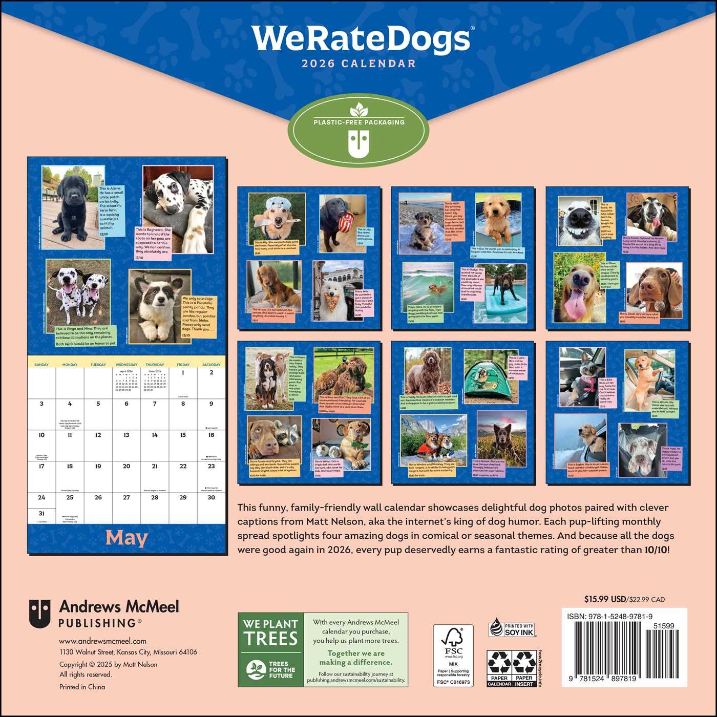 WeRateDogs 2026 Wall Calendar