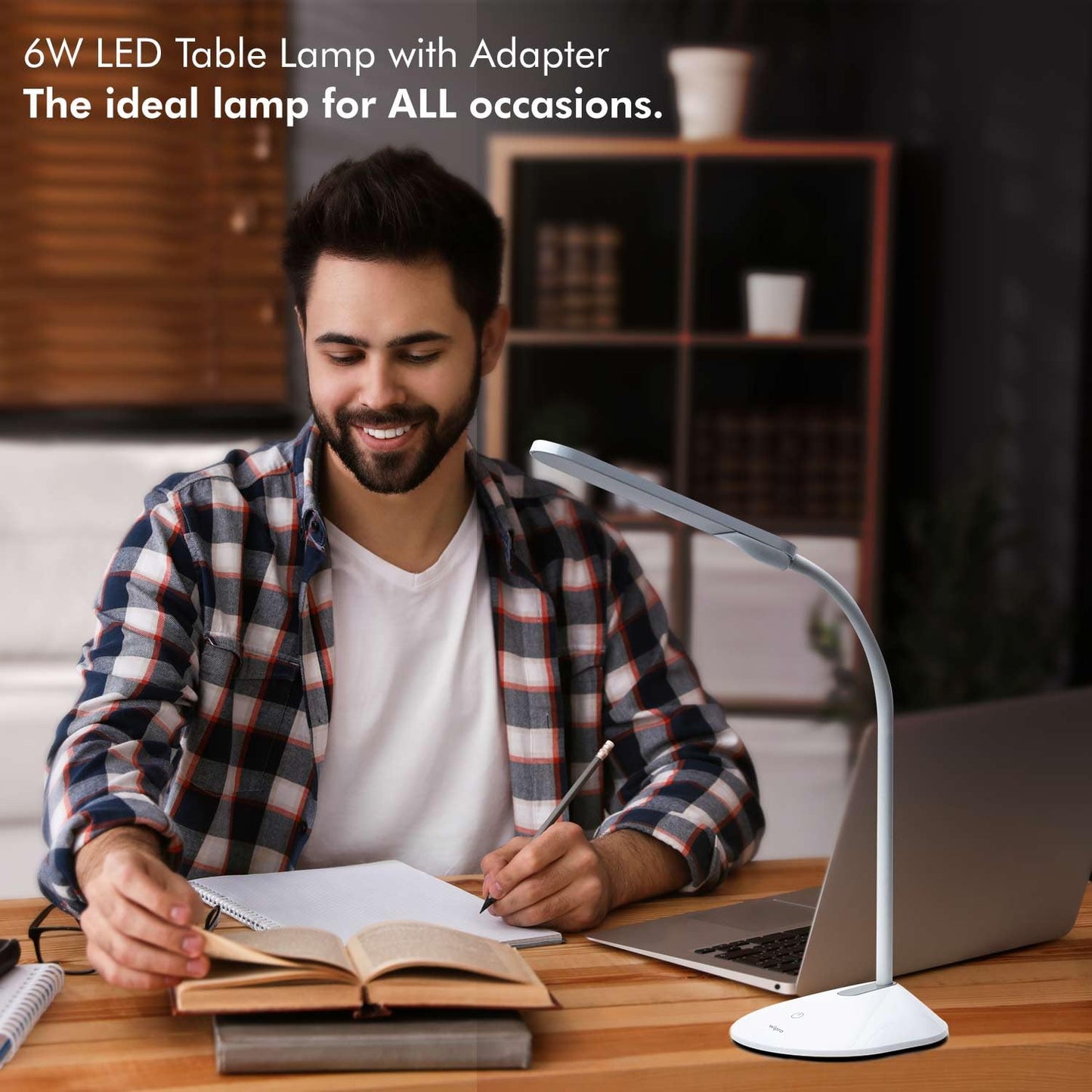 LED Table Lamp with Dimming & Color Changing - 6W, Adjustable Angle, Modern Design, Cool Day Light/Neutral White/Warm White