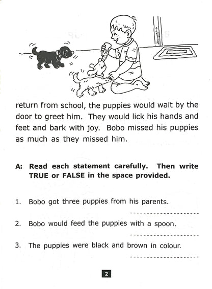 Scholars Hub Comprehension Book For Develop Reading And Writing Skills Of Kids (For Primary Classes) (Vol. 1, 2) ( Set Of 2 Books) | 96 Pages| Comprehension Book For Class 1,2