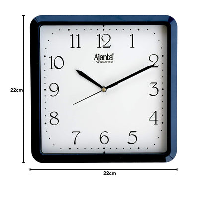 Ajanta Analog Wall Clock with Step Movement, Blue, 22cm