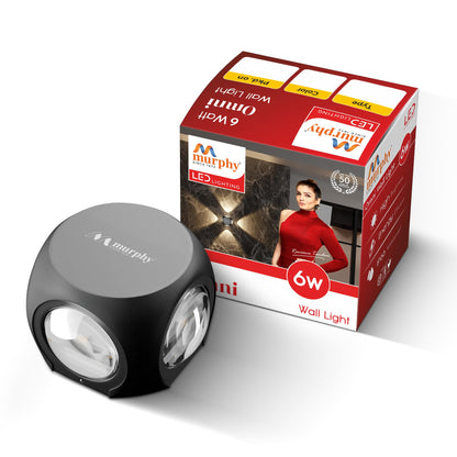 Murphy LED Wall Light - Modern Design, Aluminum, 6W, Warm White, IP65 Waterproof