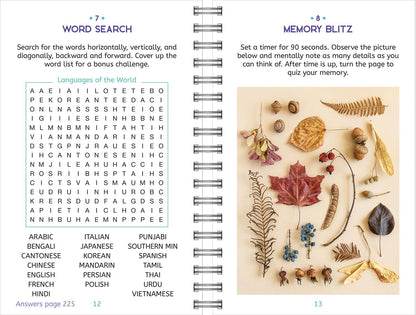 Large Print Memory Puzzles: 175+ Puzzles and Activities for Adults to Exercise Memory and Improve Focus - Includes Spiral Bound / Lay Flat Design and ... Font for Easy Reading (Brain Busters) 