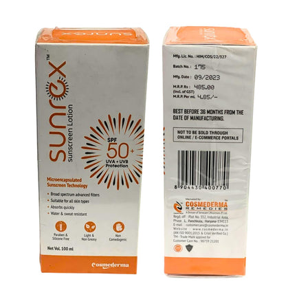 50 SPF Sunscreen Lotion, Microencapsulated, Water & Sweat Resistant, 100ml