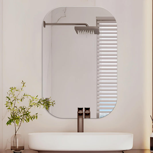 Frameless Wall Mirror - Silver Finish - 45 x 30 cm - Rectangular - Modern Design