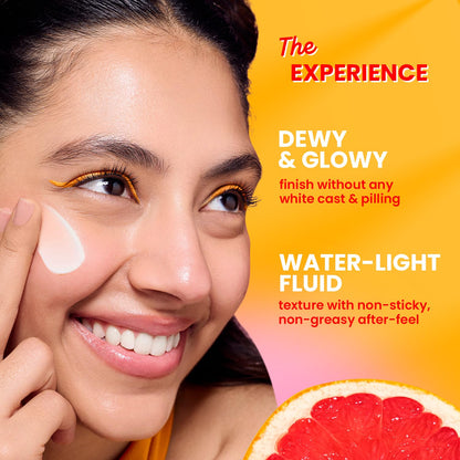 Vitamin C + E Super Bright Sunscreen SPF 50 - Water-Light, Non-Sticky, All Skin Types