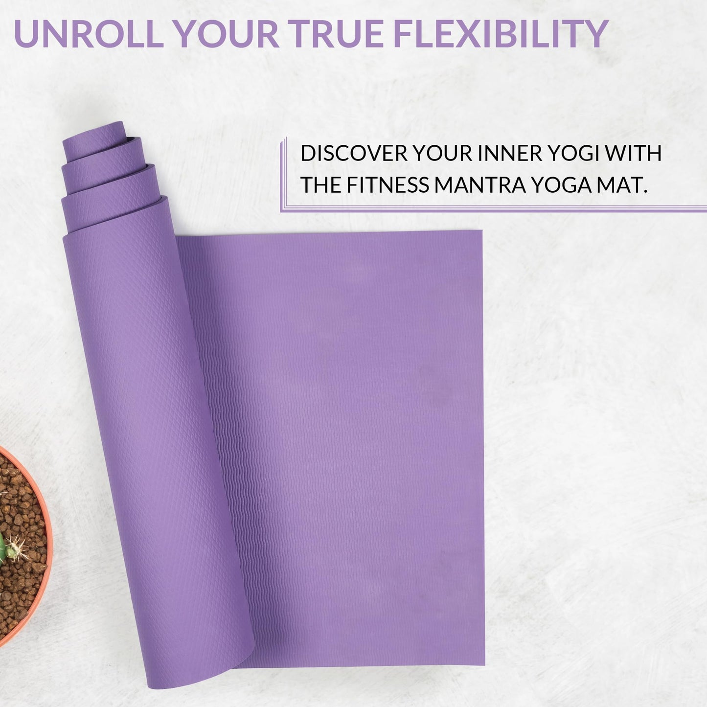 4mm Anti-Slip Yoga Mat with Carrying Strap - Purple