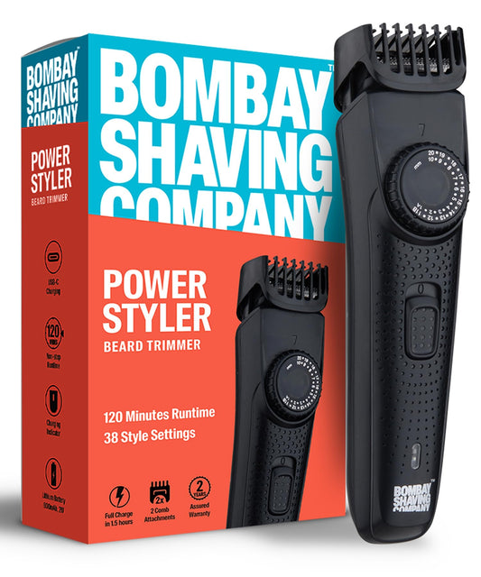 Beard Trimmer for Men, USB-C, 2X Fast Charge, 120Min, Black