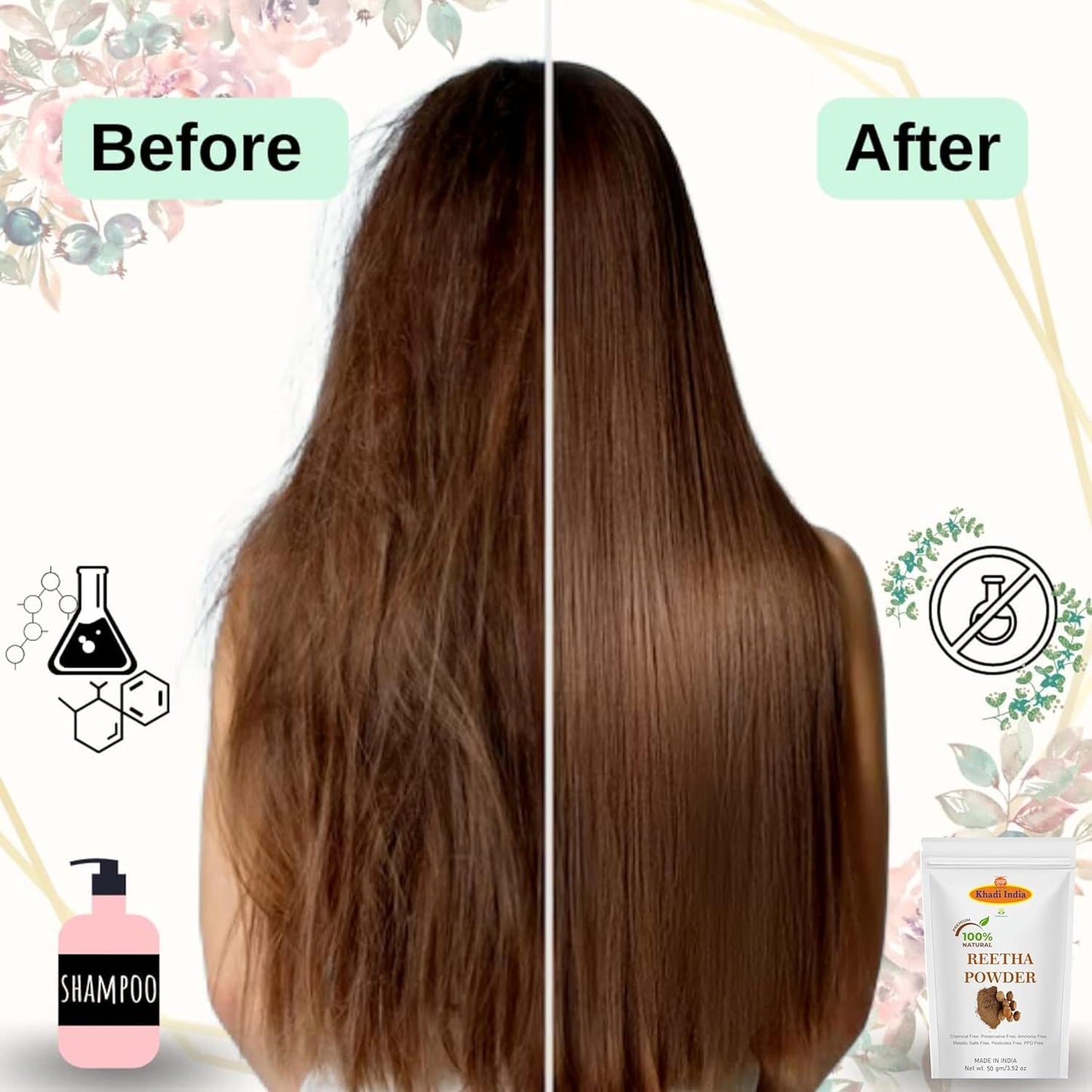 Natural Amla, Reetha & Shikakai Hair Care Powder - 300G