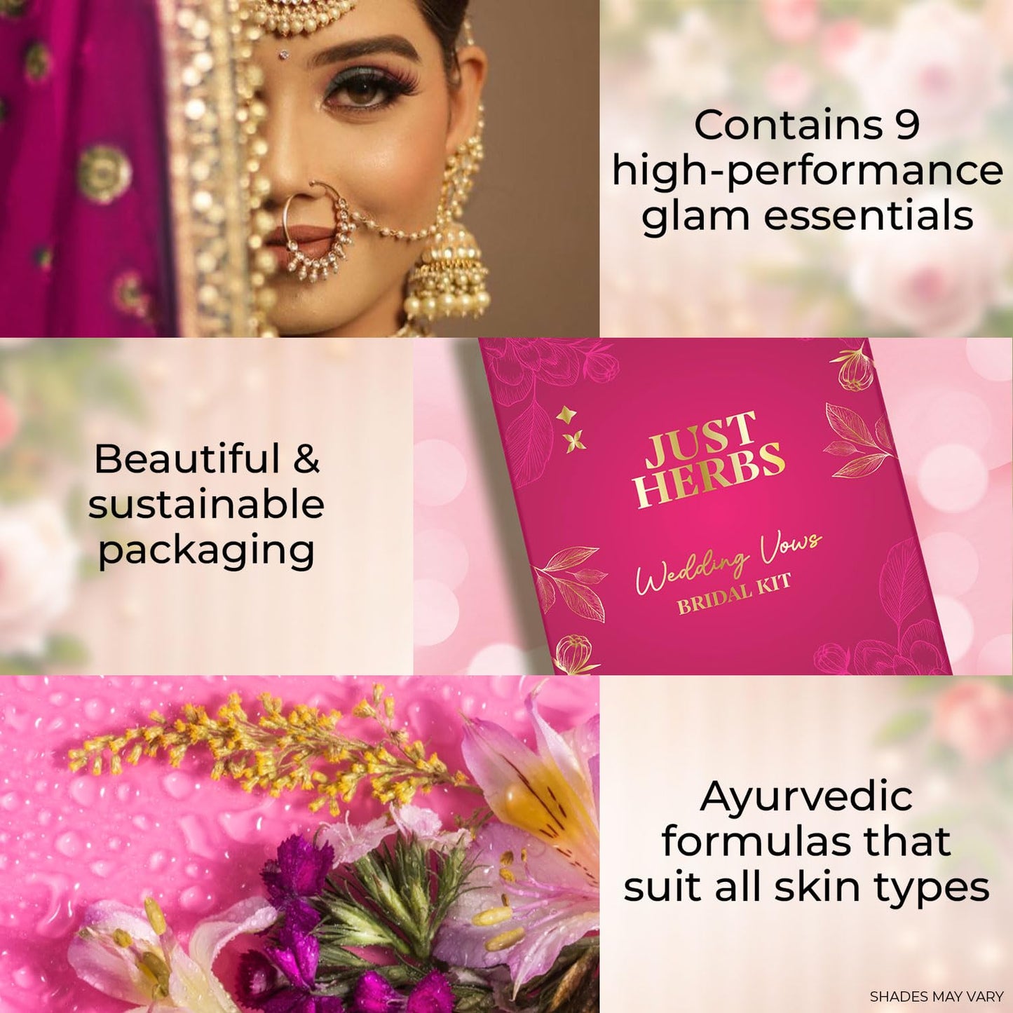 Glam Essentials Wedding Makeup Kit - 9 Piece Set